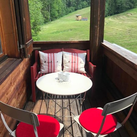 Ferienwohnung Morgentau Am Rande Der Wildnis Sibratsgfall Bagian luar foto