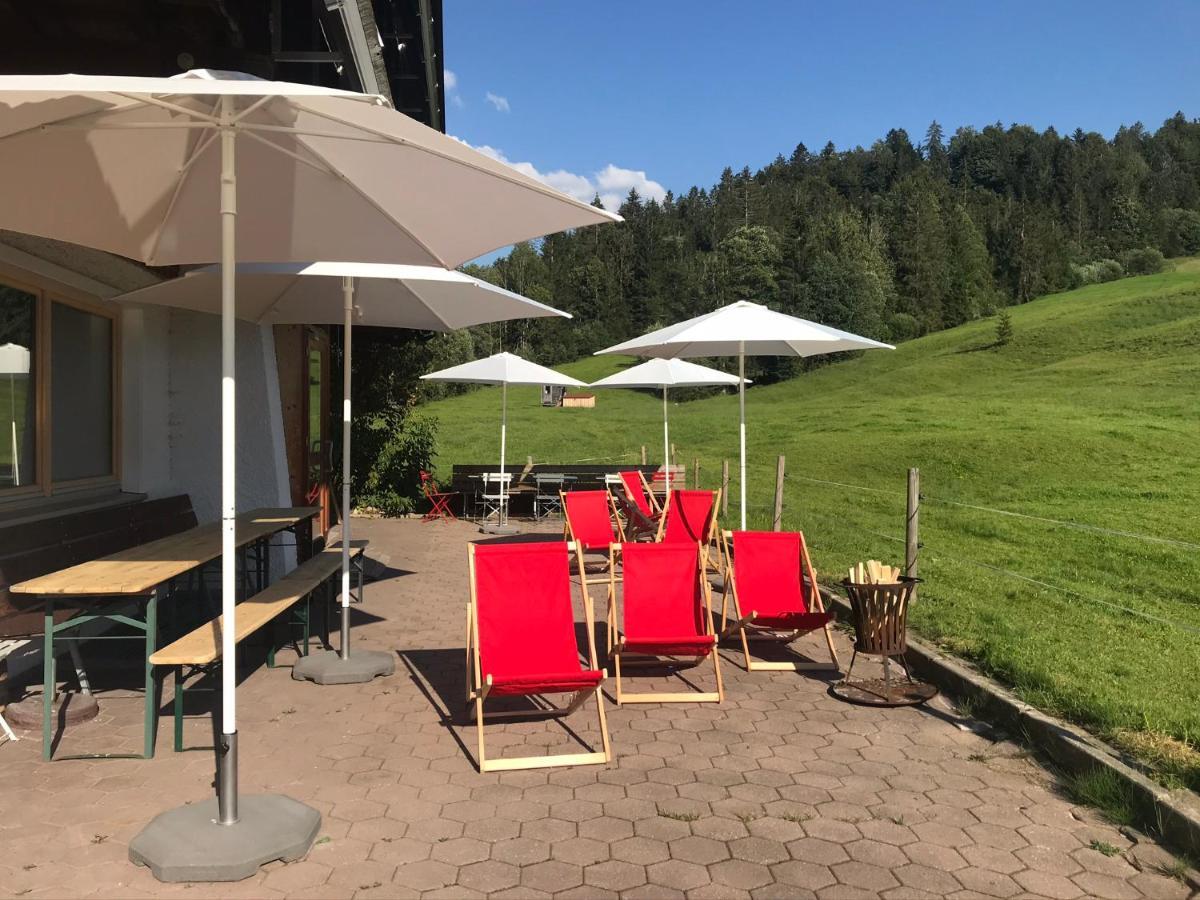Ferienwohnung Morgentau Am Rande Der Wildnis Sibratsgfall Bagian luar foto
