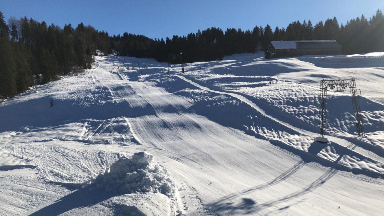 Ferienwohnung Morgentau Am Rande Der Wildnis Sibratsgfall Bagian luar foto