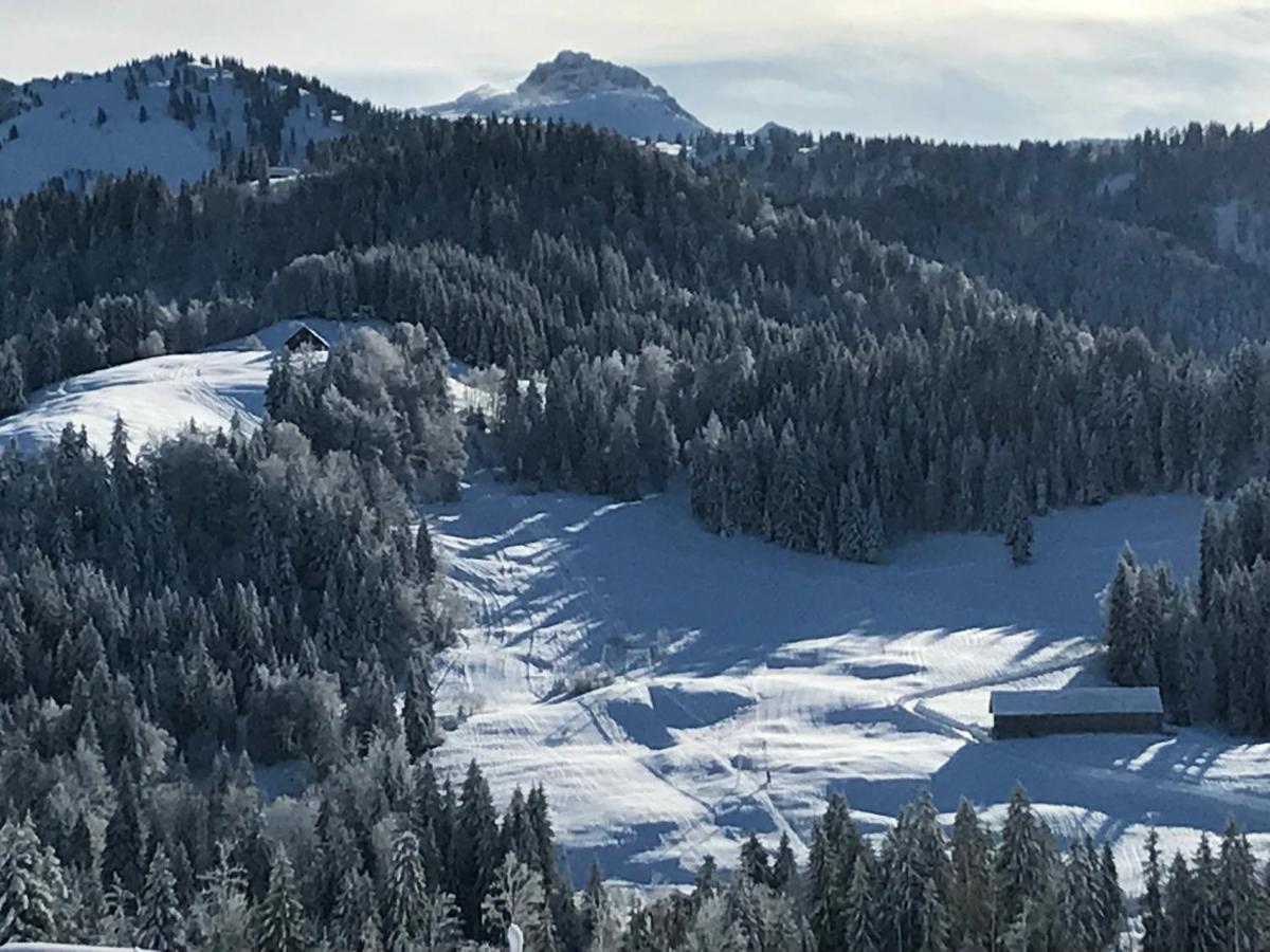 Ferienwohnung Morgentau Am Rande Der Wildnis Sibratsgfall Bagian luar foto