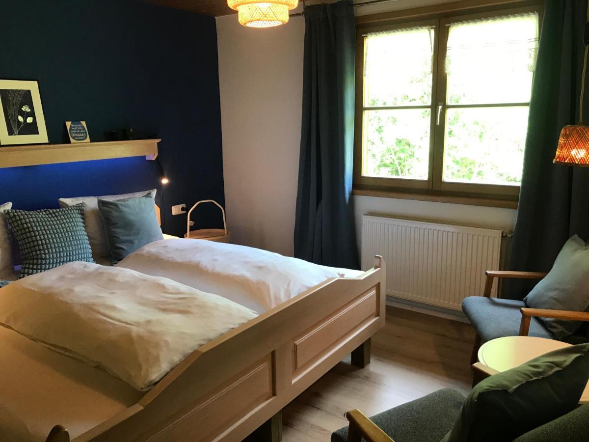 Ferienwohnung Morgentau Am Rande Der Wildnis Sibratsgfall Bagian luar foto