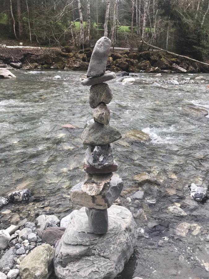 Ferienwohnung Morgentau Am Rande Der Wildnis Sibratsgfall Bagian luar foto